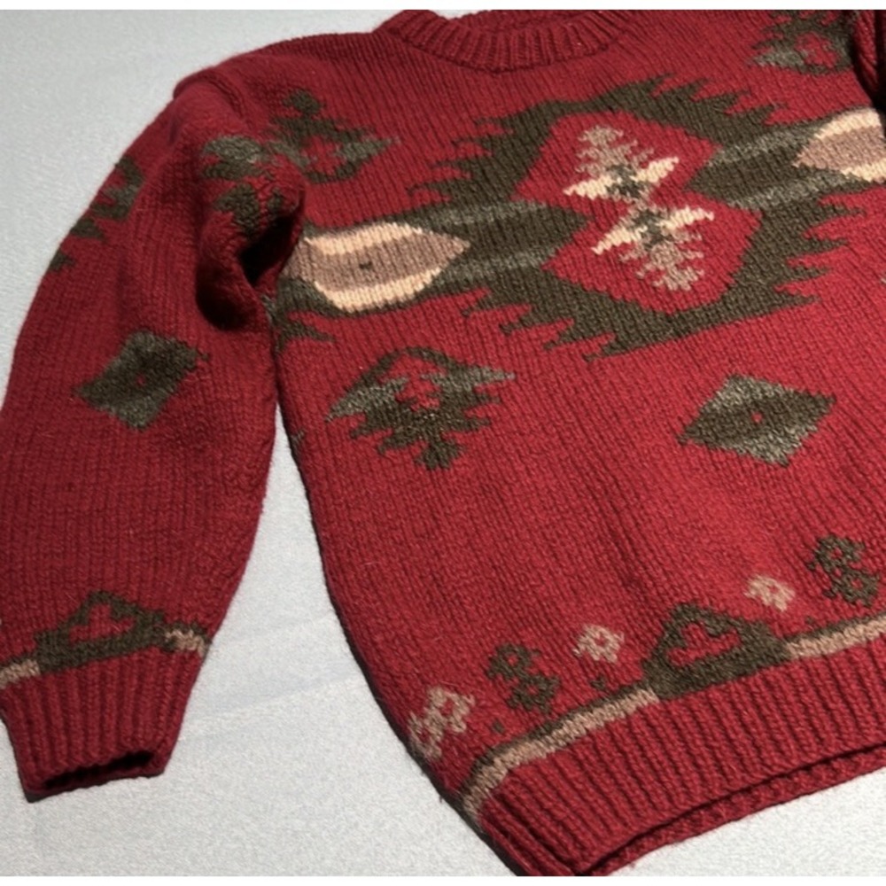 Vintage‎ Eddie Bauer Wool Aztec Pattern Sweater - Picture 3 of 7